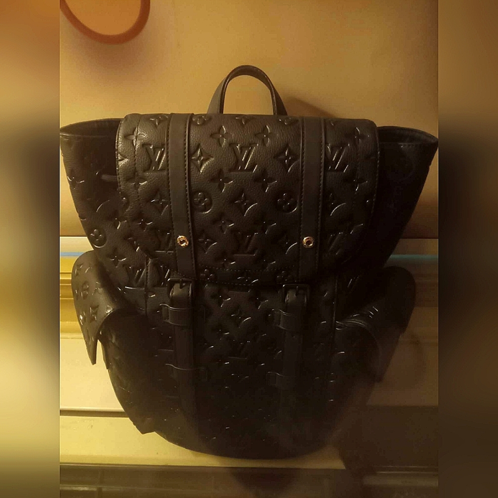 Louis Vuitton Large Black Monogram Taurillon Leather Backpack